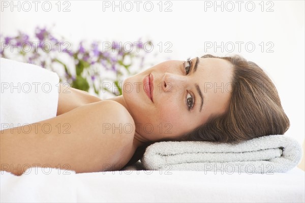 A woman at a spa