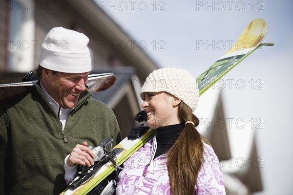 Couple on ski vacation