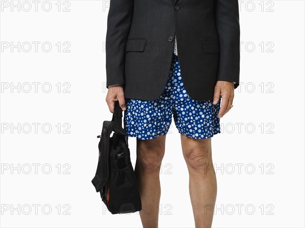 A businessman without pants