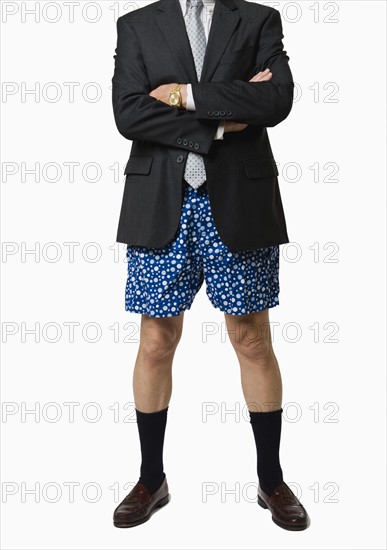 A businessman without pants