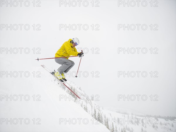 A downhill skier