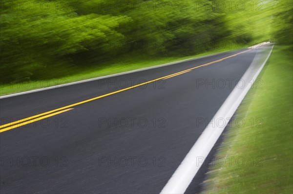 A scenic and empty road.