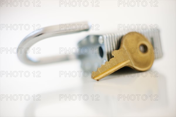 Padlock and key.