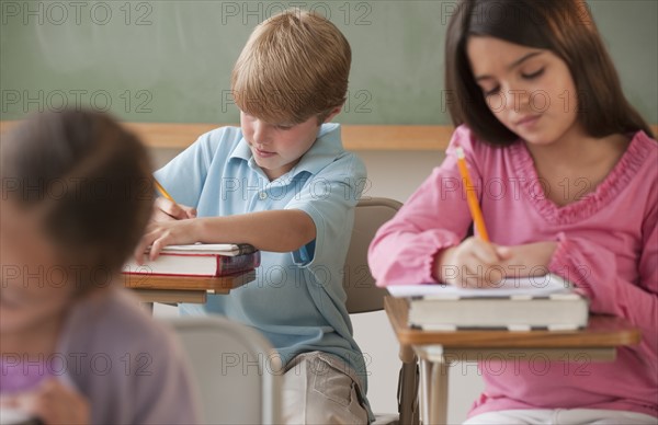 Students in a classroom.