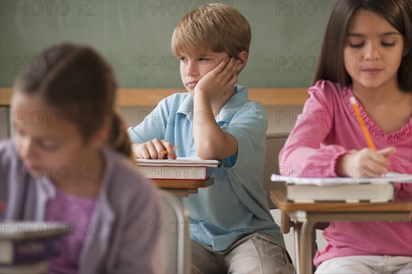 Students in a classroom.