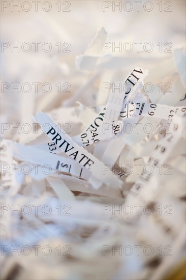 Confidential paperwork shredded.