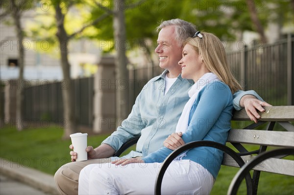 A couple at a park.