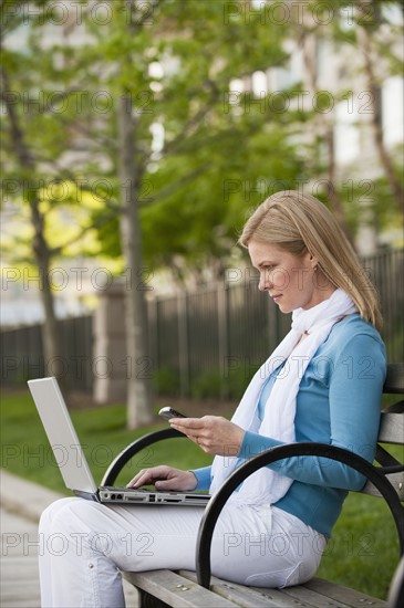 A woman in the park.