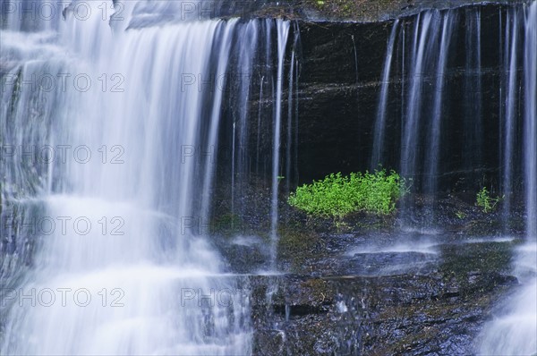 A scenic waterfall