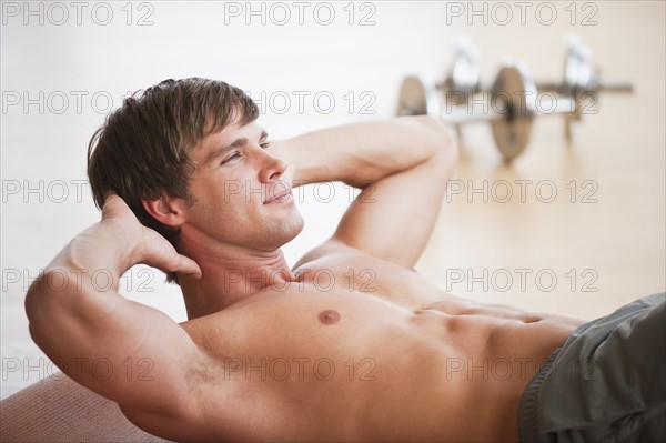 Man doing sit ups