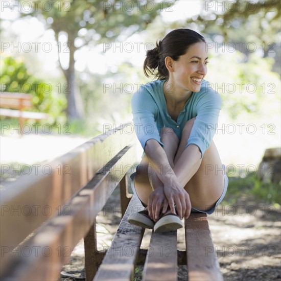 A woman in the park