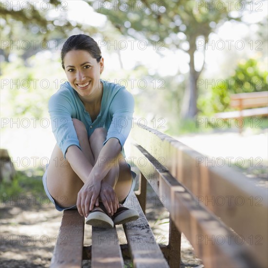 A woman in the park