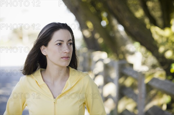 A woman at a park