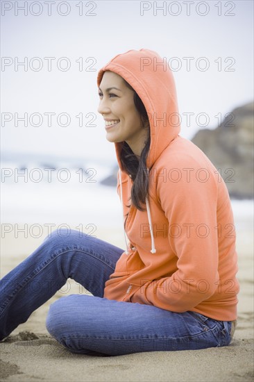 A woman at the beach