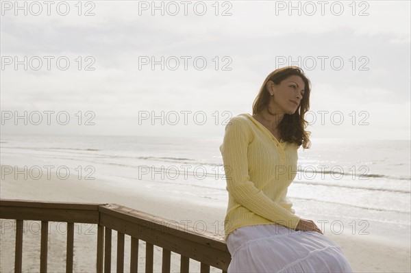 A woman at the beach