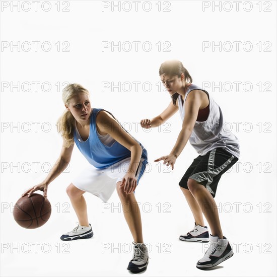 Two basketball players