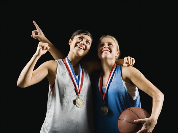 Two basketball players