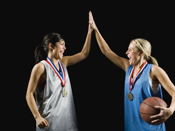 Two basketball players