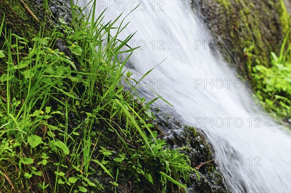 A scenic waterfall