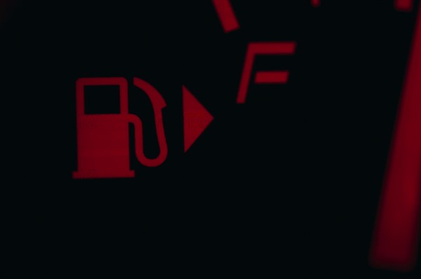 Gas gauge in a car
