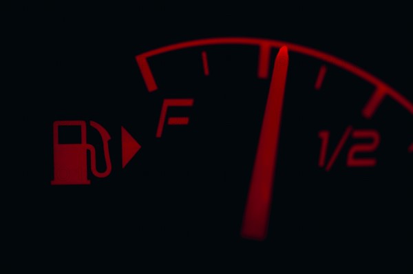 Gas gauge in a car