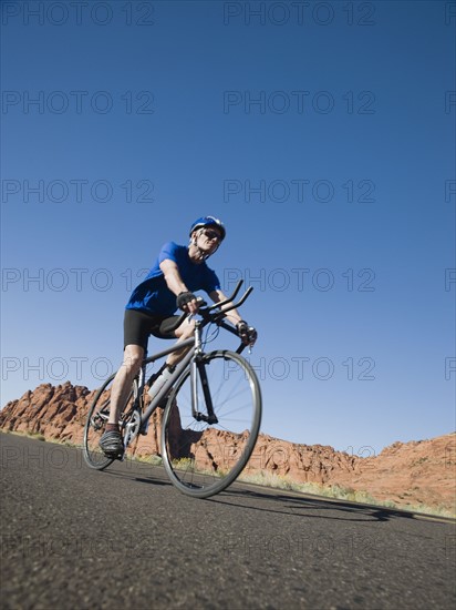 Biker on the road