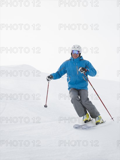 A downhill skier