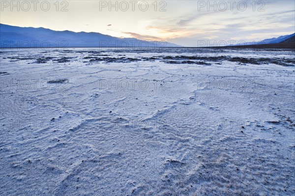 Badwater Flats in Death Valley.