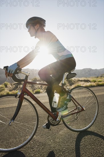 Biker on the road