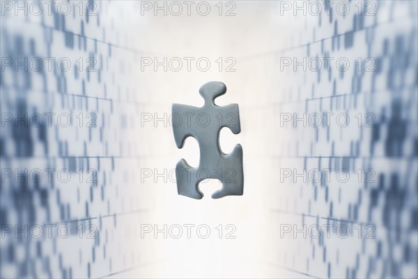 Puzzel piece against medical background.