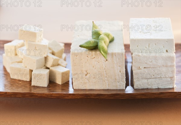 Assorted tofu.