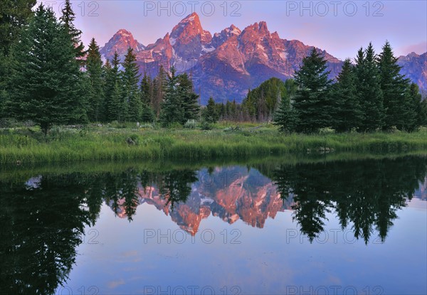 Scenic landscape of mountains.