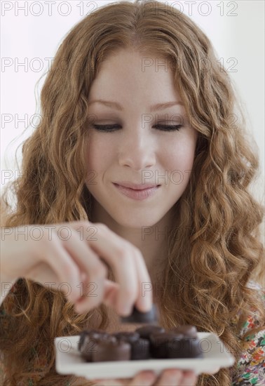 Woman enjoying snack