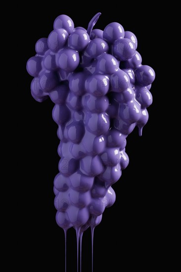 Grapes dripping with color