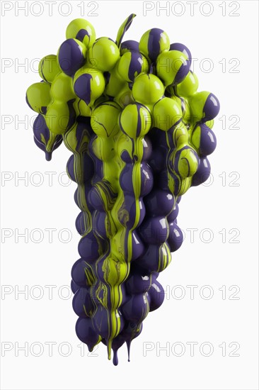 Grapes dripping with color