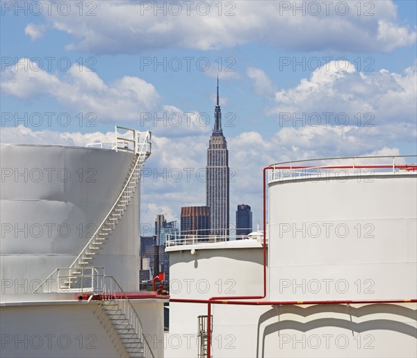 Oil storage tanks