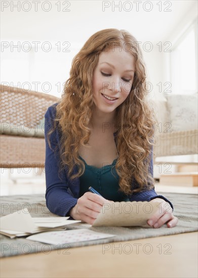 Woman reading mail