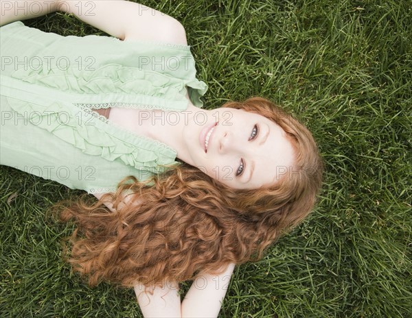 Woman on grass