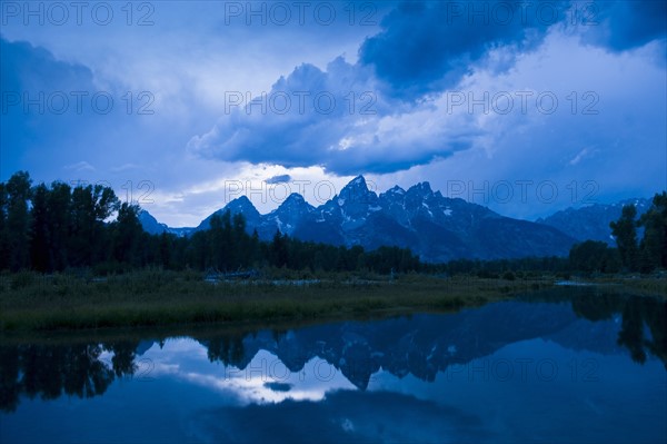 Scenic view of mountains.