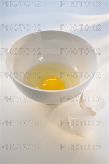 Egg in bowl.