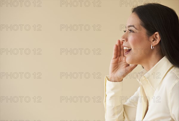 Woman shouting.