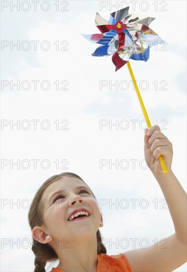 Child with pinwheel