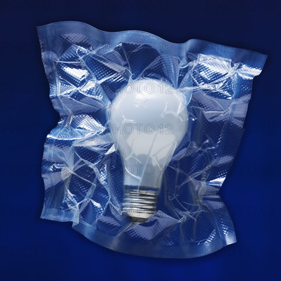 Shrink wrapped light bulb