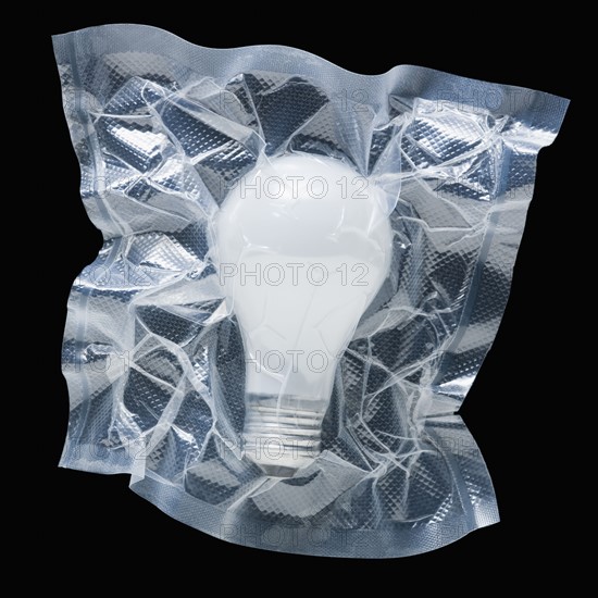 Shrink wrapped light bulb