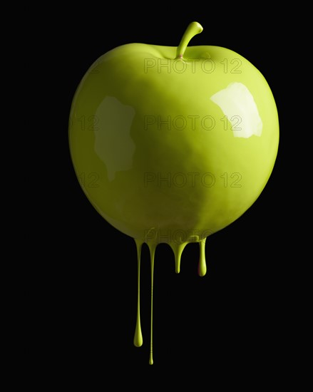 Apple dripping with color