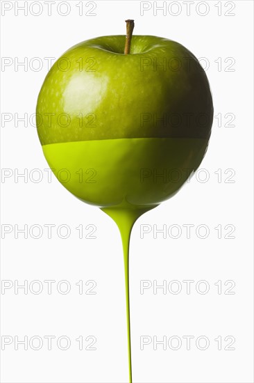 Apple dripping with color