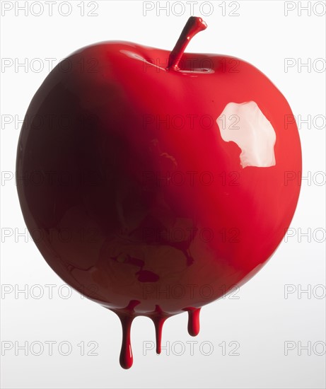 Apple dripping with color