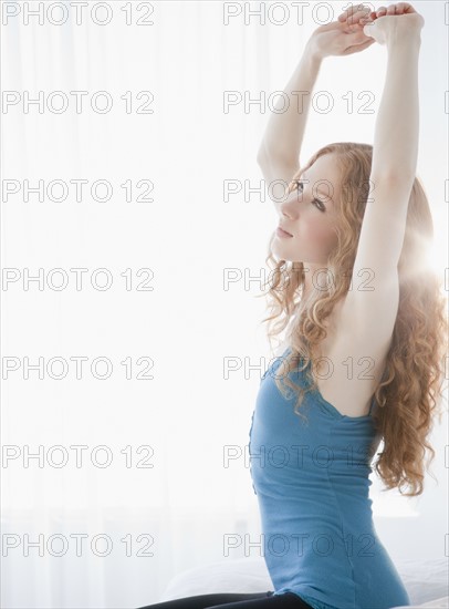 Woman stretching