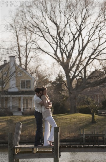 Couple hugging