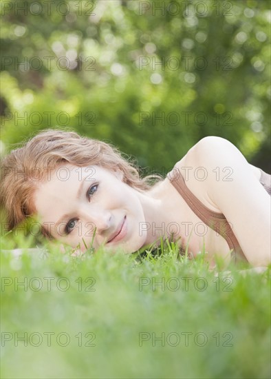 Woman on grass